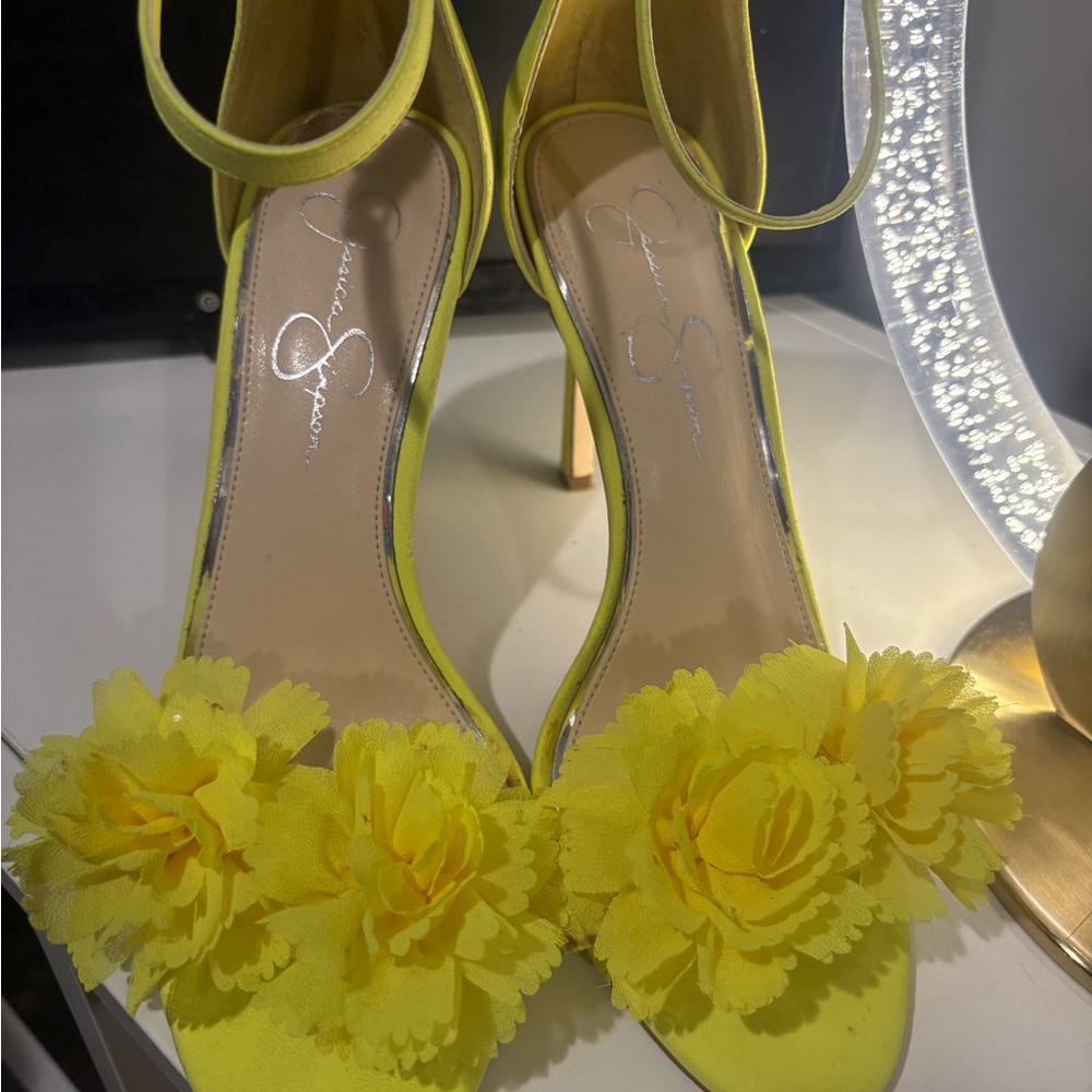 Jessica Simpson Yellow Floral Women's Heels